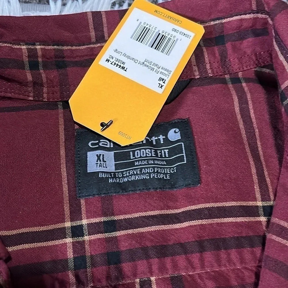 New! Carhartt plaid shirt size XL tall - Picture 6 of 16
